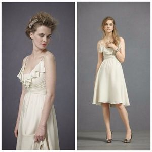 BHLDN Anthropologie Quilaree Silk Couplet Dress